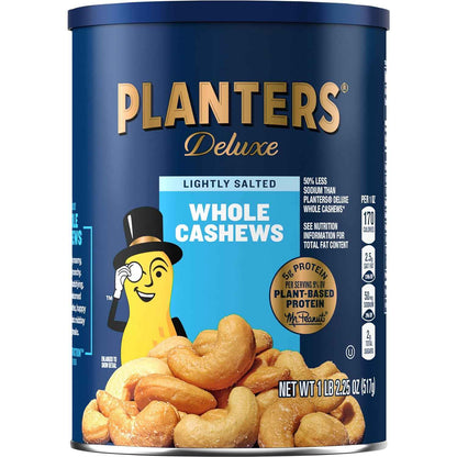 PLANTERS Whole Cashews with Sea Salt – Premium Housewarming Gift for New Homeowners, Kosher Snack