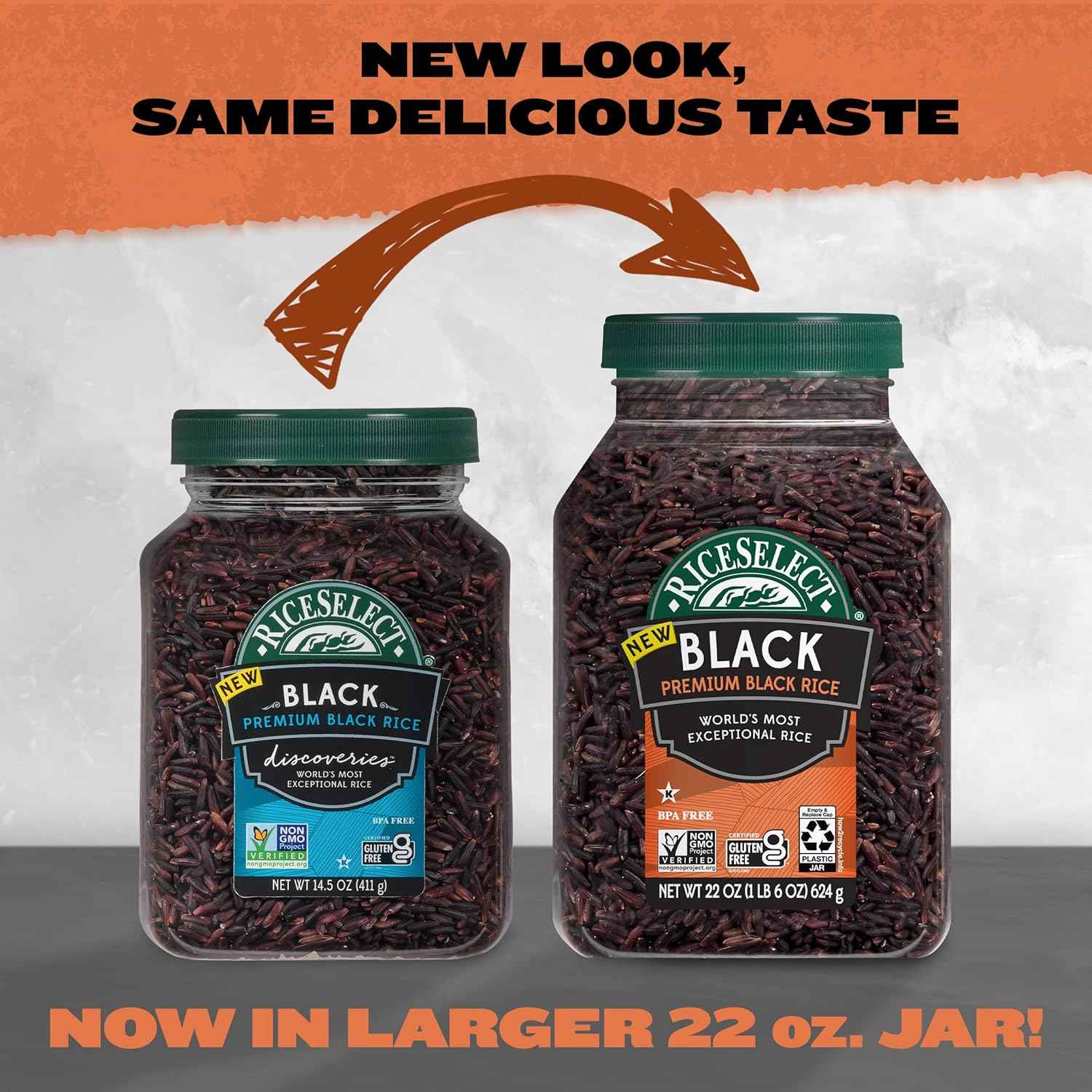 RiceSelect Black Rice — Premium Forbidden Rice in BPA-Free Jar for Elevated Home Dining