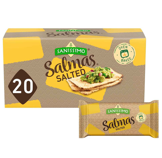 Sanissimo Salmas Salted – Kid-Friendly Lunchbox Crackers for School and Playdates