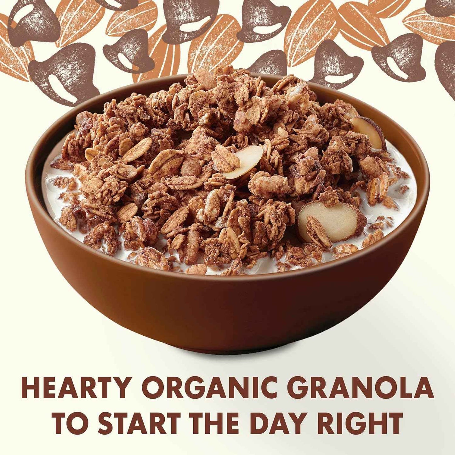 Cascadian Farm Organic Granola, Dark Chocolate Almond – Clean-Eating Breakfast Staple for Your Self-Care Breakfast Bar