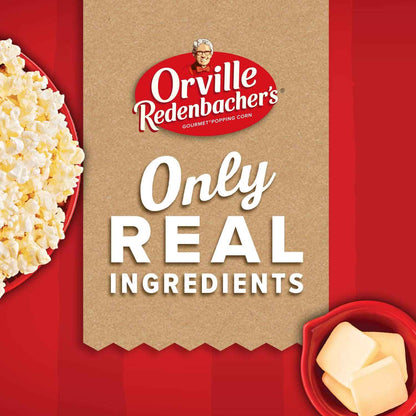 Orville Redenbacher's Movie Theater Butter Popcorn Mini Bags – Thoughtful Care Package Gift for Mom and Her Family, 12 Single-Serve Bags