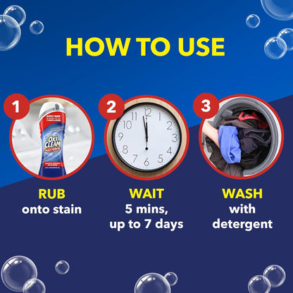 wide stain coverage including oil, grease, makeup, blood, grass, soil, clay, ink, food, and drinks