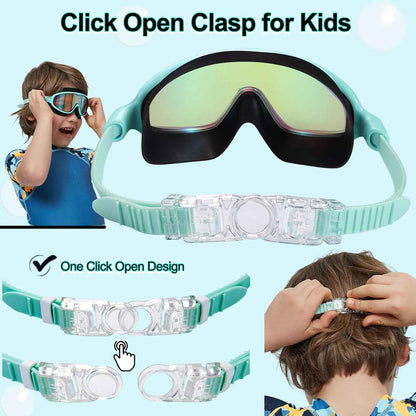 Seago Swim Goggles 2 Pack – Kids Swim Goggles for Ages 3-14, Anti-Fog Pool Gear for Swim Lessons and Backyard Fun