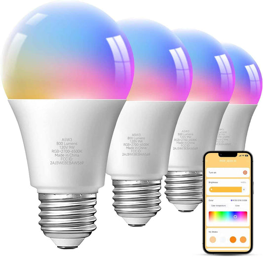 TJOY Smart Light Bulbs 4 Pack – Thoughtful Housewarming Gift for New Homeowners, Alexa Voice Control
