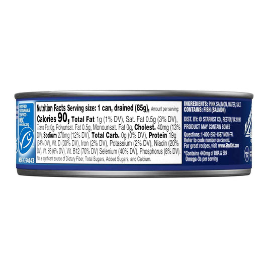 StarKist Wild Pink Salmon - Skinless, Boneless - 5 oz Can | Ready-to-Eat Office Lunch for Busy Work-From-Home Professionals