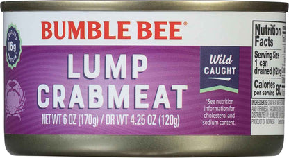Bumble Bee Lump Crab Meat – Low-Carb Self-Care Kitchen, Ready-to-Use Wild-Caught Protein