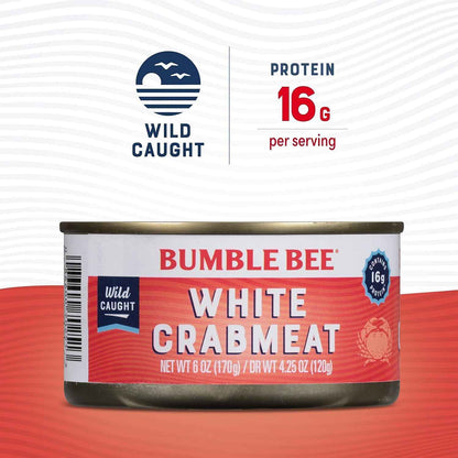 Bumble Bee Canned Crab Meat – 16g Protein Snack for Mindful Eating and Calorie-Conscious Home Chefs