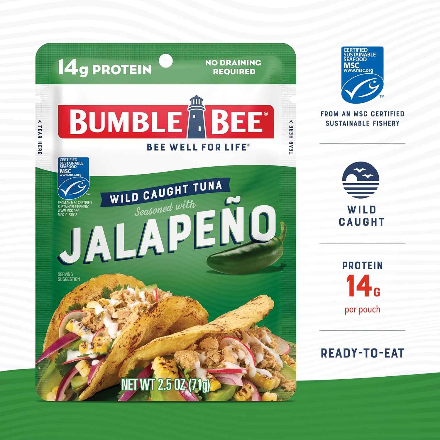 Bumble Bee Spicy Thai Chili Tuna Pouch – Lightweight Backpacking Meal for Campsite and Trail Lunches