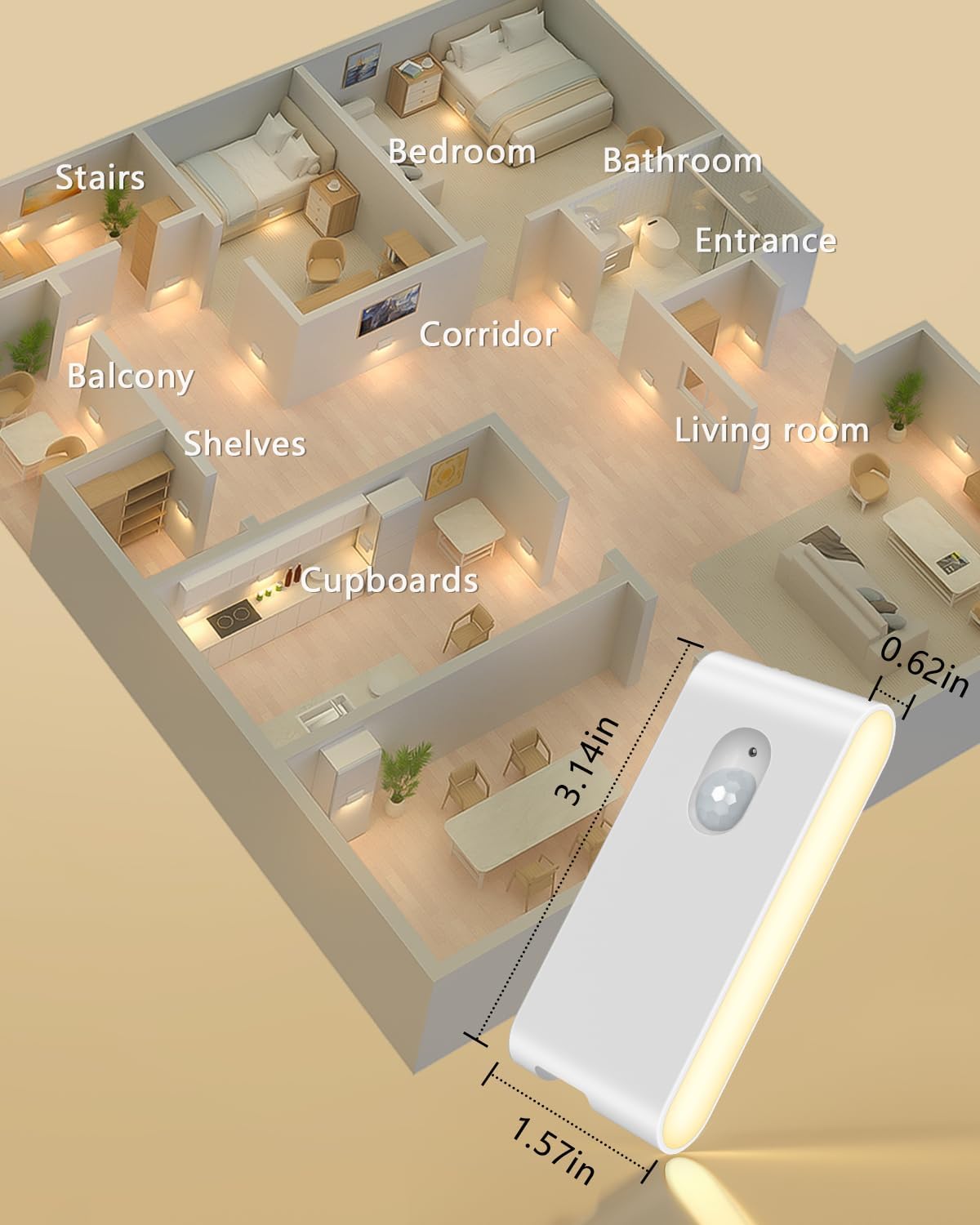 WILLED Rechargeable Night Light – Cool to the Touch Kids Room Lighting for Nursery and Bedtime