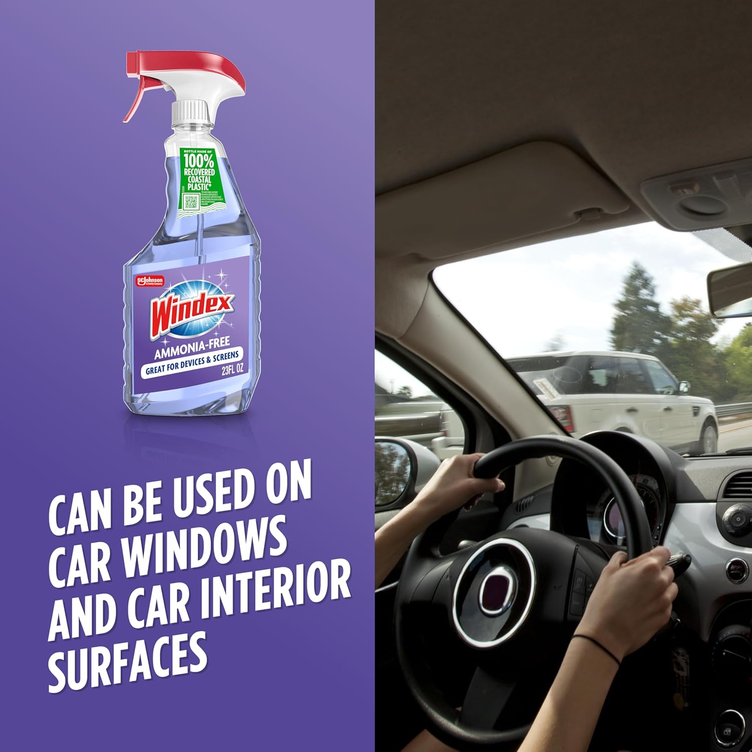 Windex Ammonia-Free Glass Cleaner – Kid and Pet Safe Spray for Windows, Mirrors, and Shower Doors