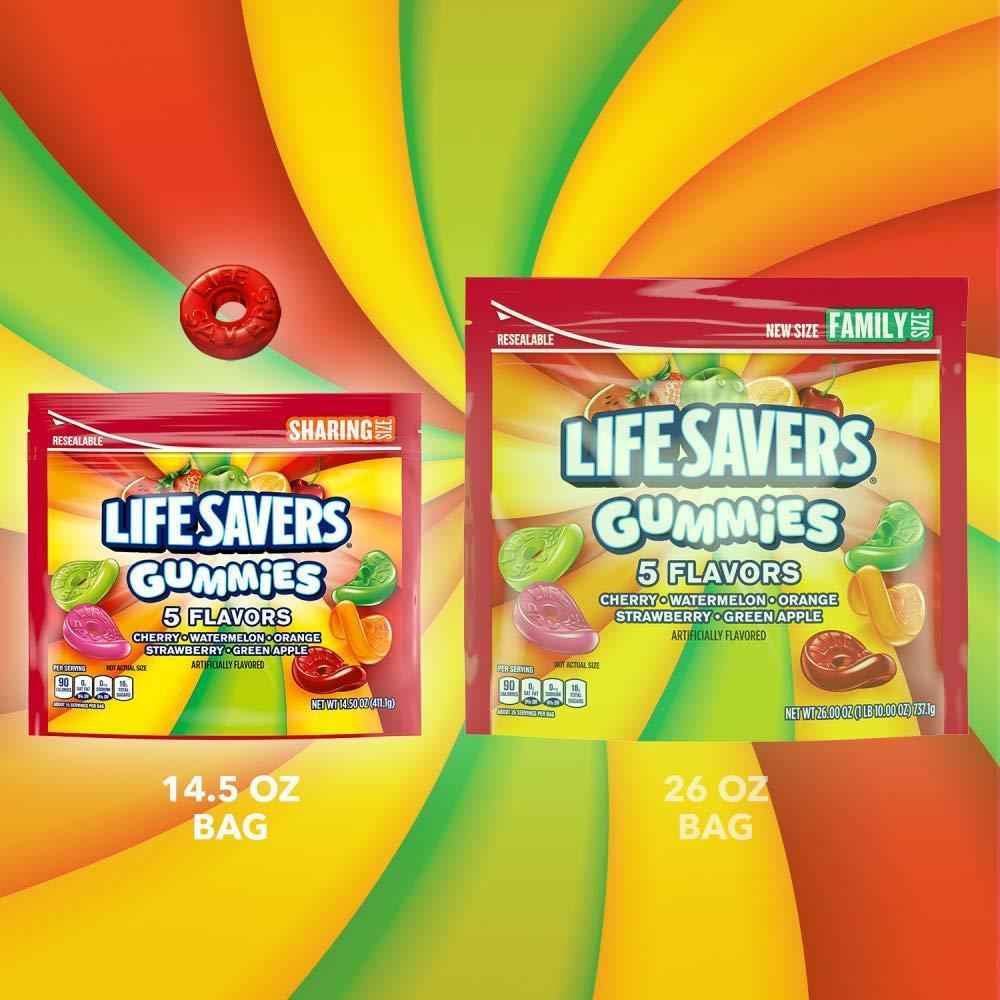 LIFE SAVERS Wint-O-Green Hard Candy Mints – Nostalgic Birthday Gift for Mom, 13 oz Sharing Bag
