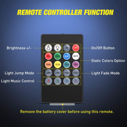 wireless ir remote control included, with app-control variants available