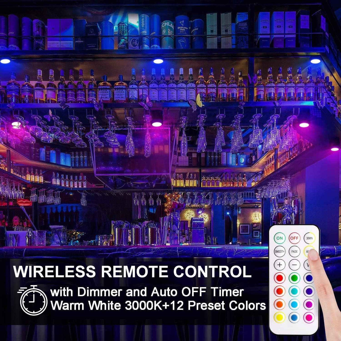 BLS LED Puck Lights — Clean Wireless Lighting for Uncluttered Modern Spaces