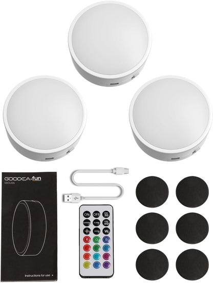 Wireless Puck Lights — Clutter-Free Under Cabinet Lighting with Magnetic Mount and Type-C Recharge