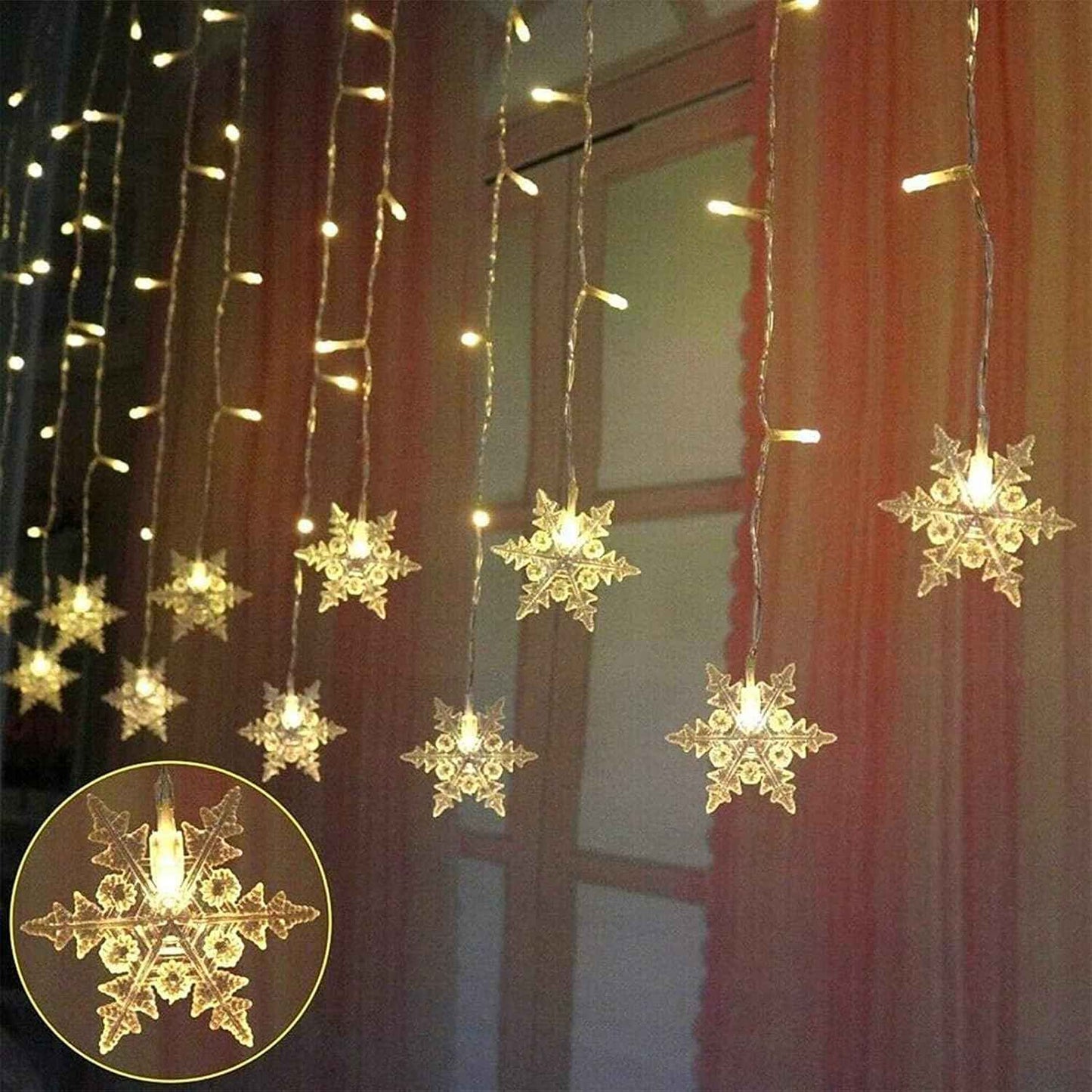 String Lights LED Curtain – Thoughtful Birthday Gift for Women, 96 LED Hanging Fairy Lights with Remote