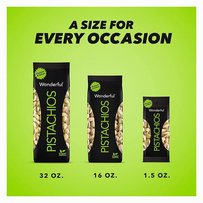 Wonderful Pistachios 1.5oz Single-Serve Bags – Shelf-Stable Snack for Road Trips and Camping
