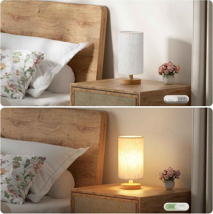 Fenmzee Bedside Lamp for Birthday Gifting - 9-Inch Decor Lamp with Decorative Pattern Shades for Her and New Apartment