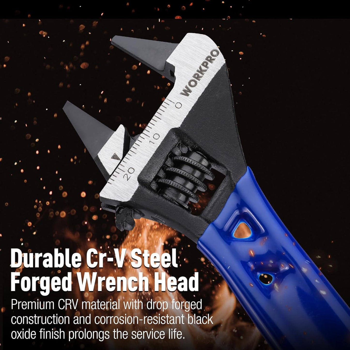 WORKPRO 4-Inch Stubby Adjustable Wrench – Practical Gift for DIYers, Mechanics, and Home Repair Enthusiasts