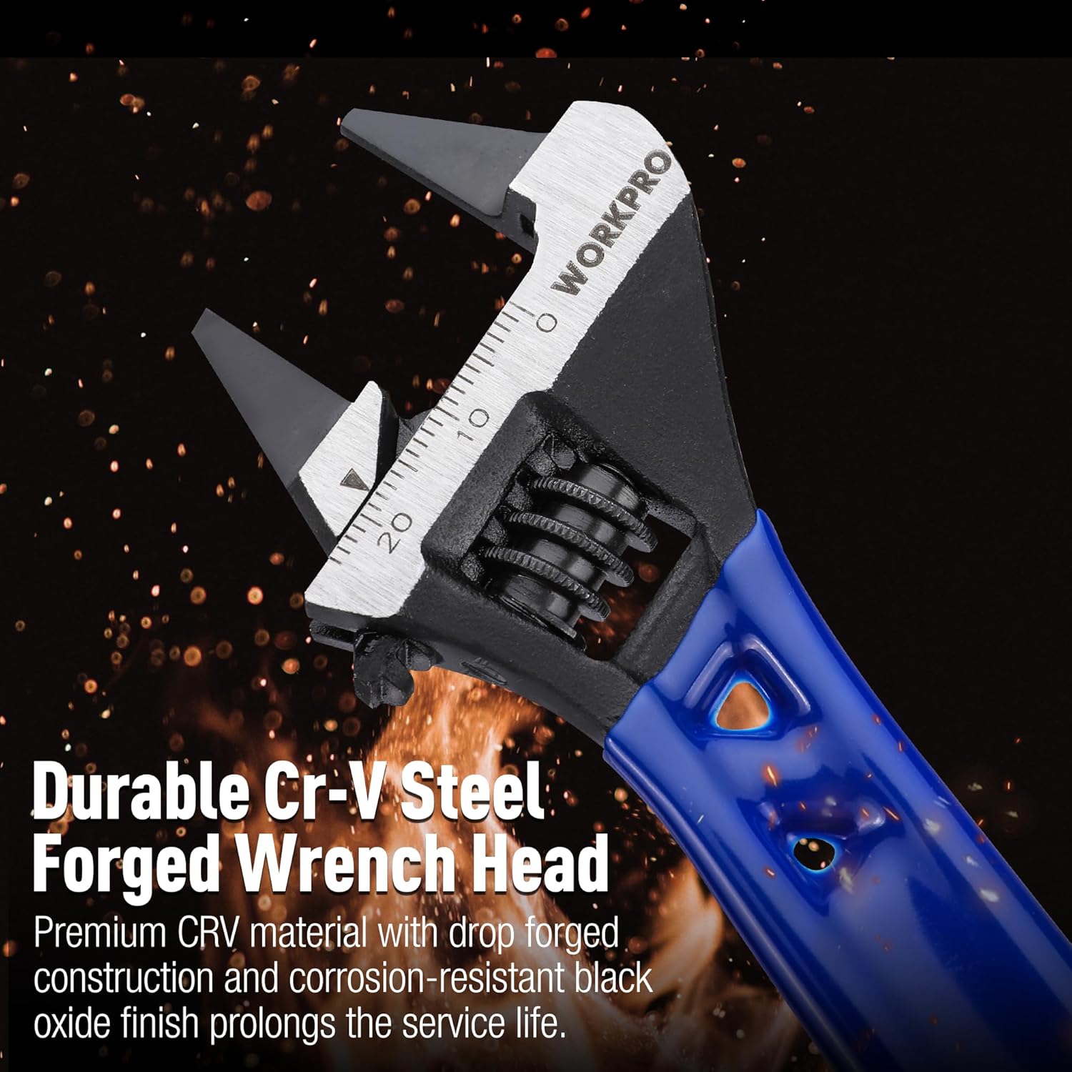 WORKPRO 4-Inch Stubby Adjustable Wrench – Practical Gift for DIYers, Mechanics, and Home Repair Enthusiasts