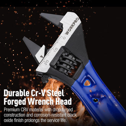 WORKPRO 4-Inch Stubby Adjustable Wrench – Practical Gift for DIYers, Mechanics, and Home Repair Enthusiasts