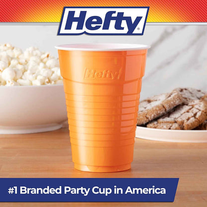 Hefty Party On Red White and Blue Cups – Coordinated Holiday Centerpiece Drinkware for Themed Dinner Parties, 16 and 18 oz