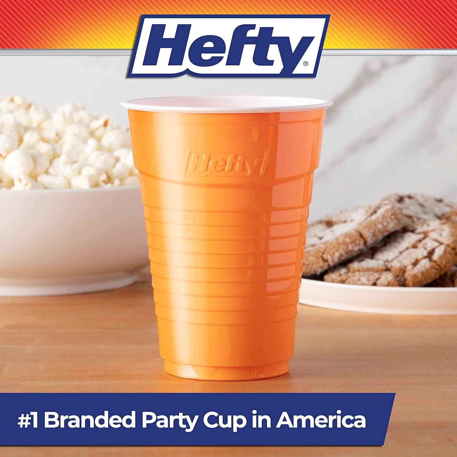 Hefty Party On Red White and Blue Cups – Thoughtful Housewarming Gift for Summer Hosts Who Love to Entertain, 76 Pieces