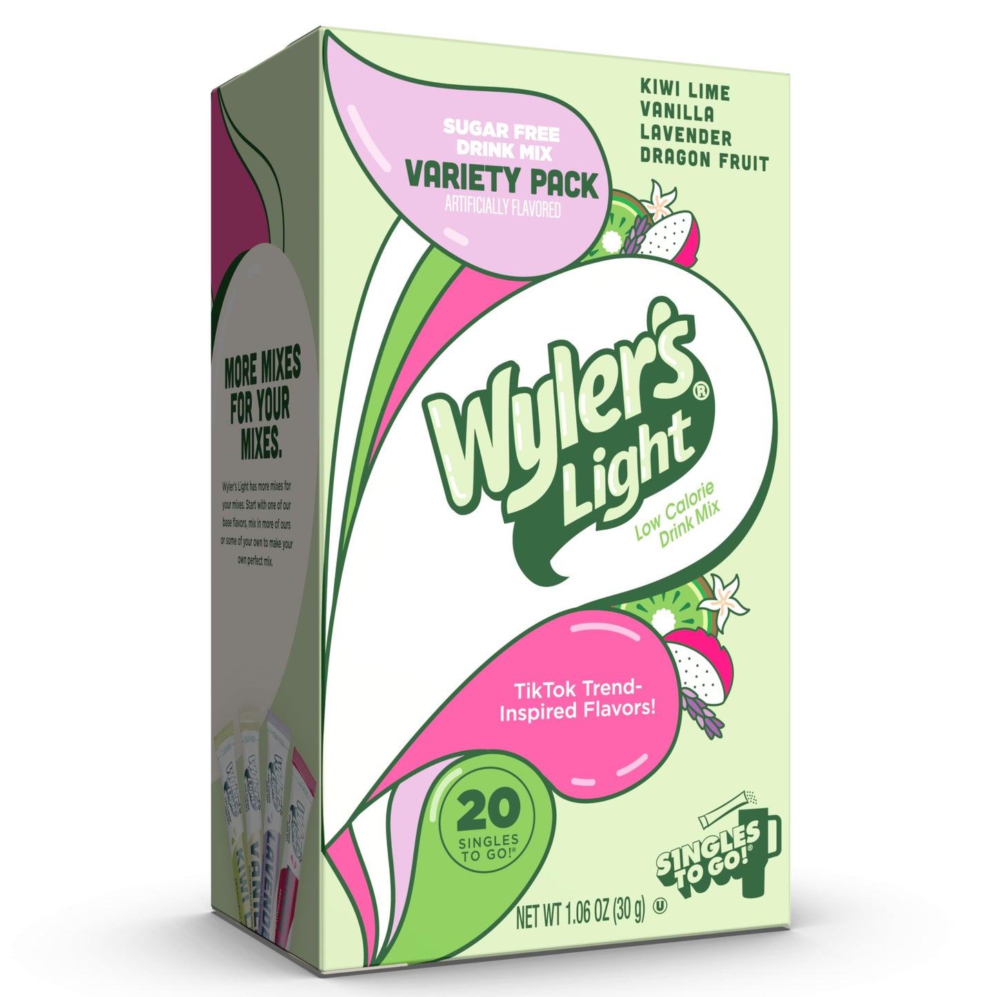 Wyler's Watertok Fun Flavors – Mindful Drinking Mix for Office Desk and Home Kitchen, Sugar-Free Singles