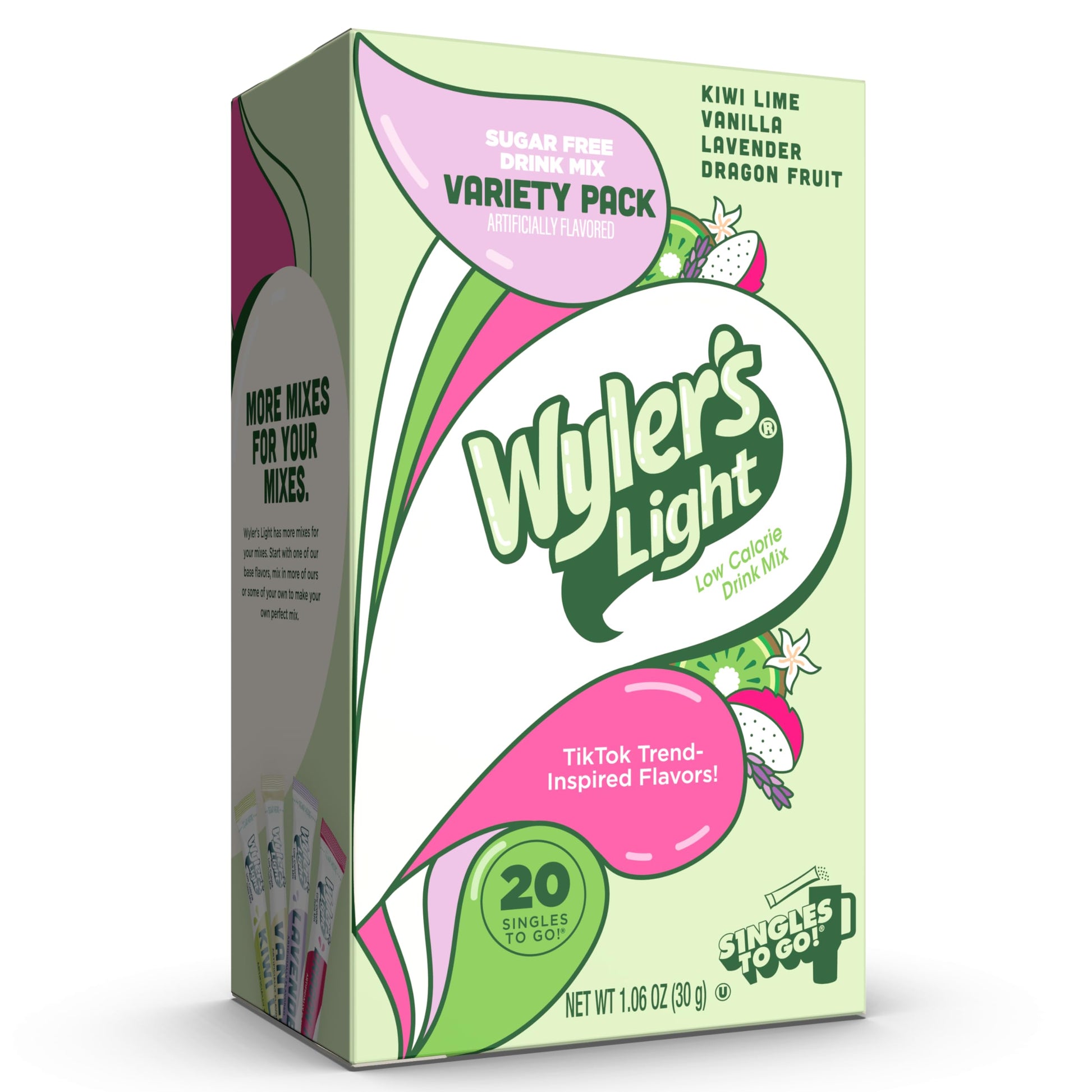 Wyler's Watertok Fun Flavors – Mindful Drinking Mix for Office Desk and Home Kitchen, Sugar-Free Singles