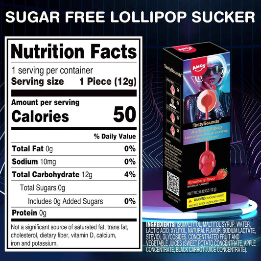 Amos Music Lollipop Candy – Romantic Valentine's Day Gift for Couples, Audio Singing Candy Novelty