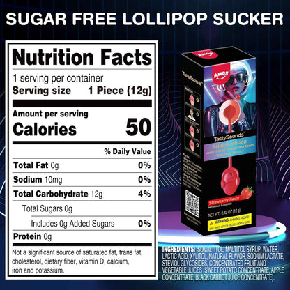 Amos Music Lollipop Candy – Romantic Valentine's Day Gift for Couples, Audio Singing Candy Novelty