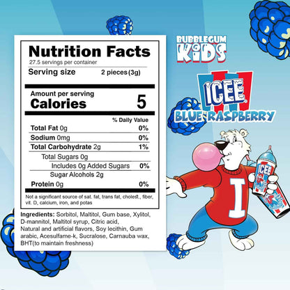 Bubblegum Kids Chiclet Gum – Guilt-Free Chewing Ritual for Adults Cutting Sugar, Xylitol Sweetened