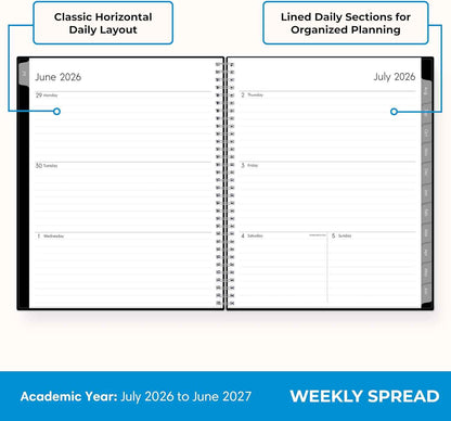 Blue Sky 2026-2027 Weekly & Monthly Planner, Family-Friendly Back-to-School Supply for Middle School and High School Teens