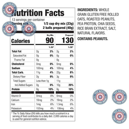 PBfit No Bake Peanut Butter Protein Ball Mix – Long-Lasting Dry Mix for Road Trips, Camping, and Travel Fuel