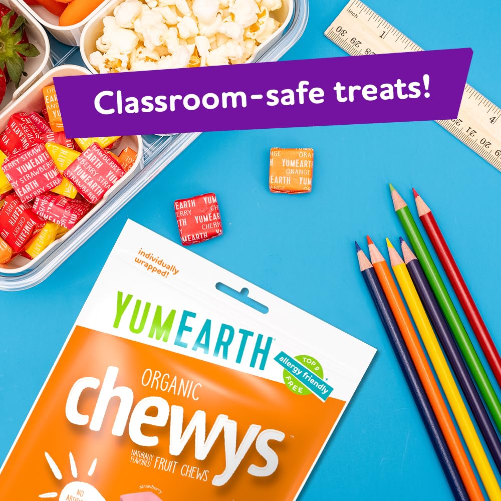 YumEarth Organic Chewys Non GMO Candy – Clean Ingredient Snack for Families Avoiding Artificial Dyes