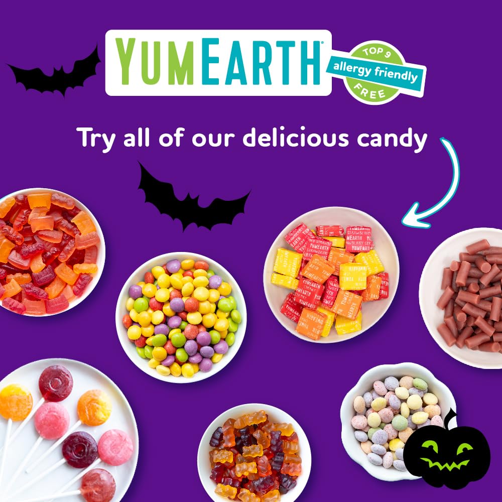 YumEarth Organic Halloween Lollipops - Clean Ingredient Candy for Health Conscious Parents, USDA Organic and Non GMO, 40 Count