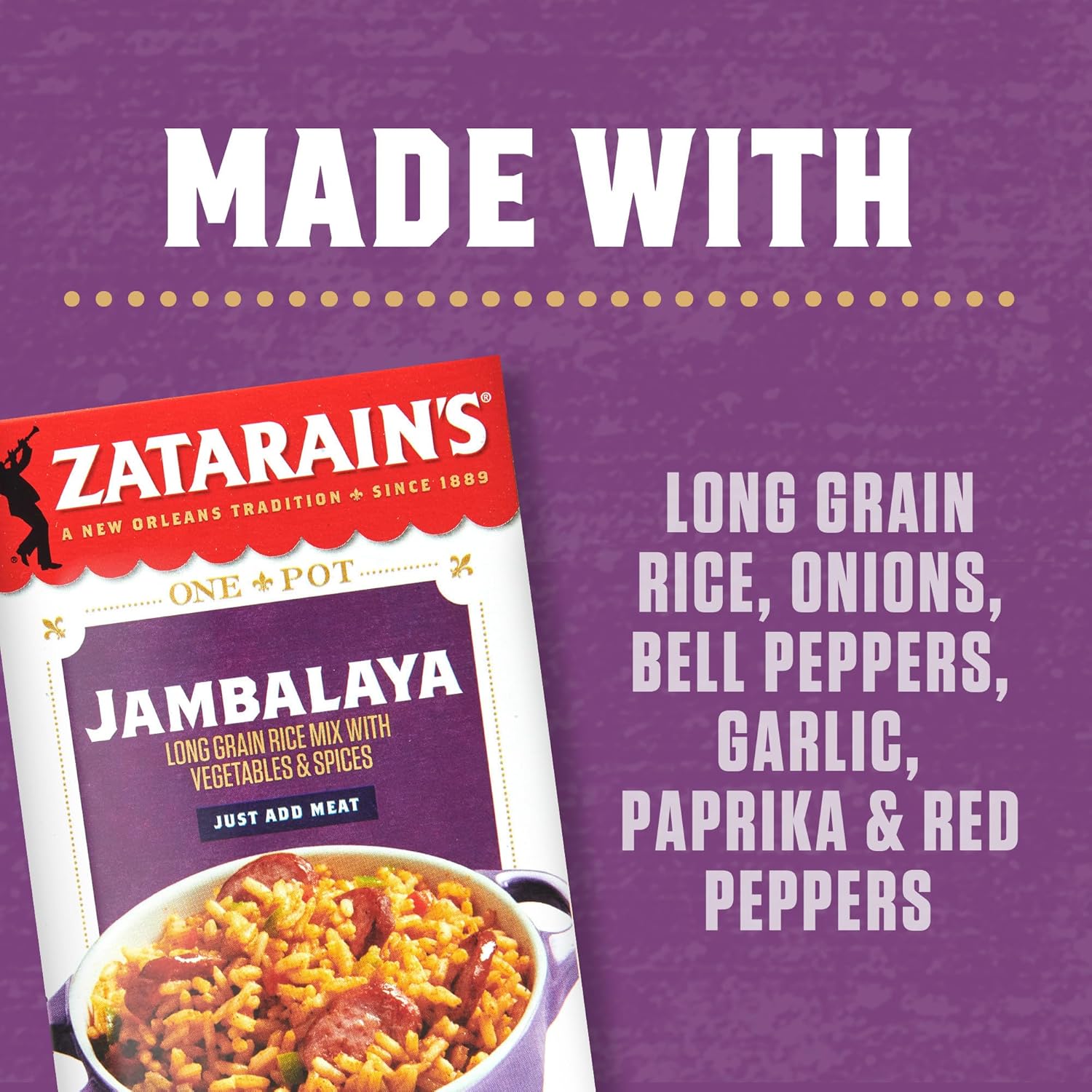 Zatarain's Jambalaya 8 oz – Mild Not Overly Spicy Family Rice Dinner for Kid Friendly Tables