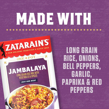 Zatarain's Jambalaya 8 oz – Mild Not Overly Spicy Family Rice Dinner for Kid Friendly Tables