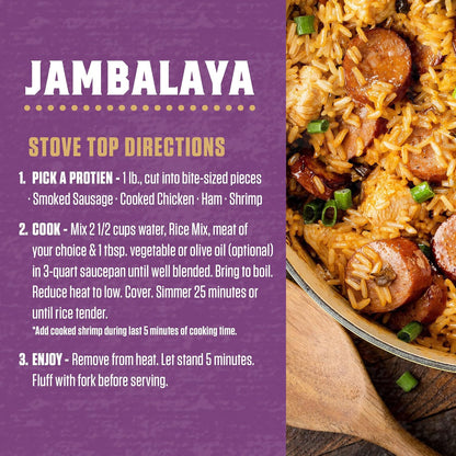 Zatarain's Jambalaya 8 oz – Mild Not Overly Spicy Family Rice Dinner for Kid Friendly Tables