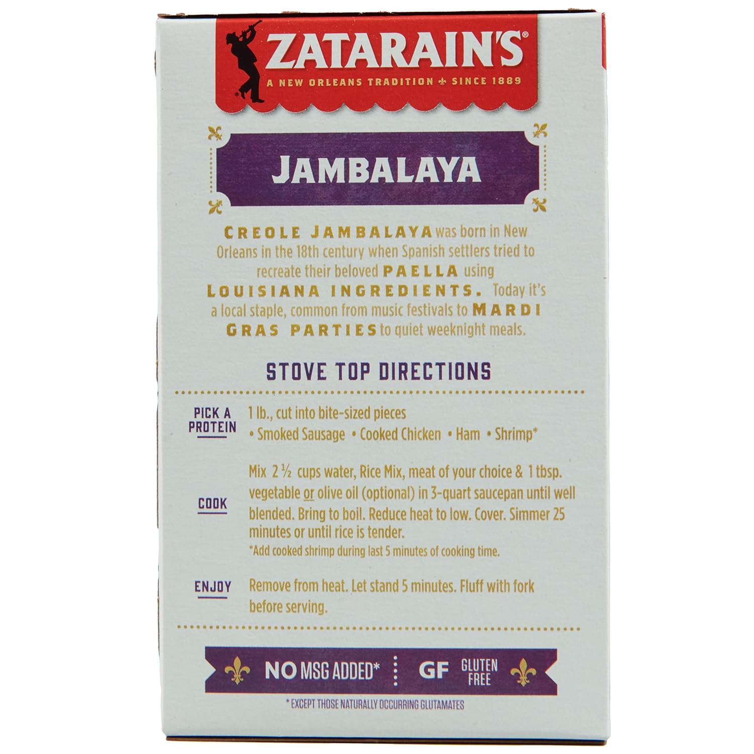 Zatarain's Jambalaya 8 oz – Mild Not Overly Spicy Family Rice Dinner for Kid Friendly Tables