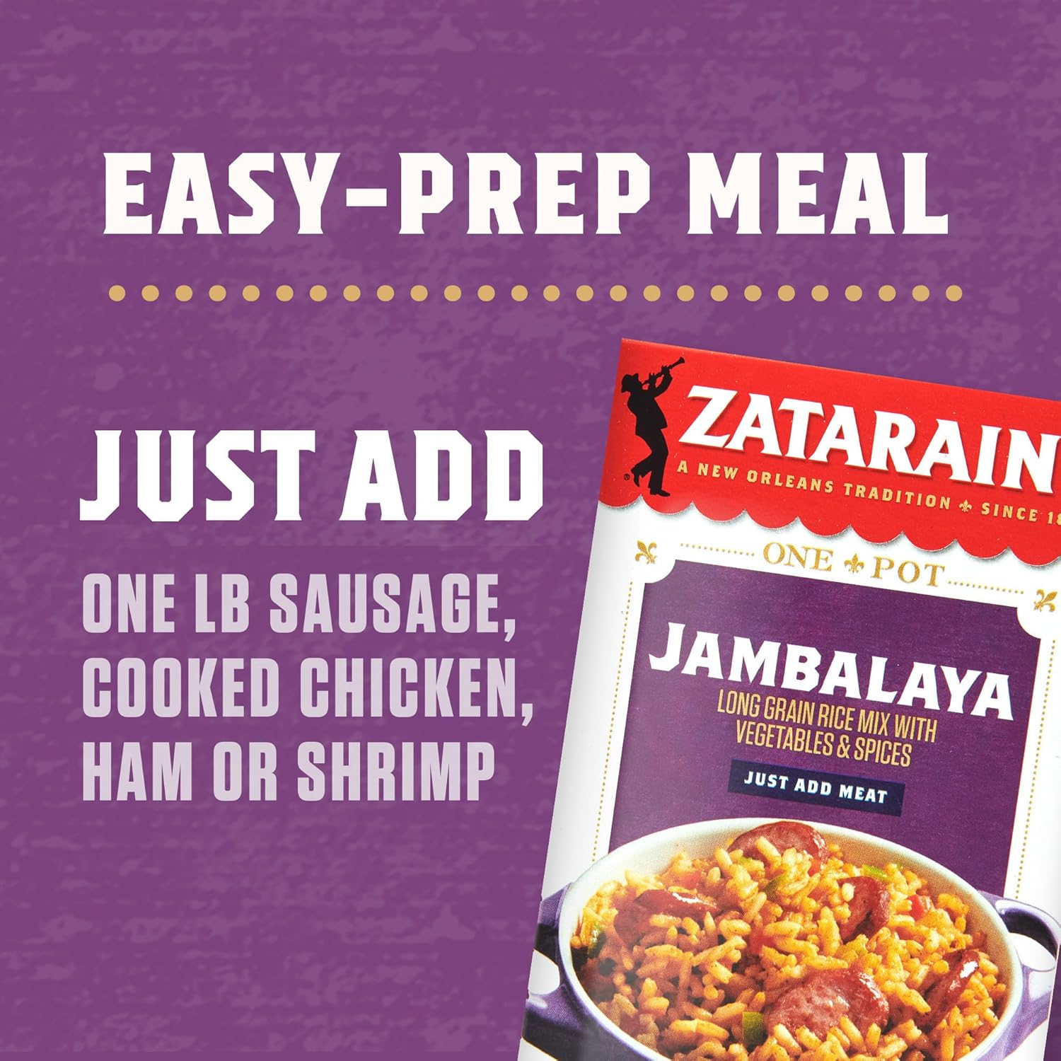 Zatarain's Jambalaya 8 oz – Mild Not Overly Spicy Family Rice Dinner for Kid Friendly Tables
