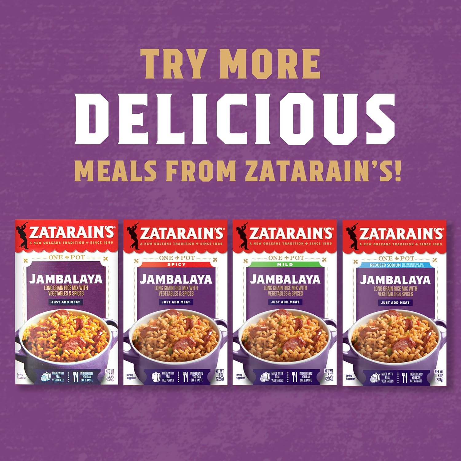 Zatarain's Jambalaya 8 oz – Mild Not Overly Spicy Family Rice Dinner for Kid Friendly Tables