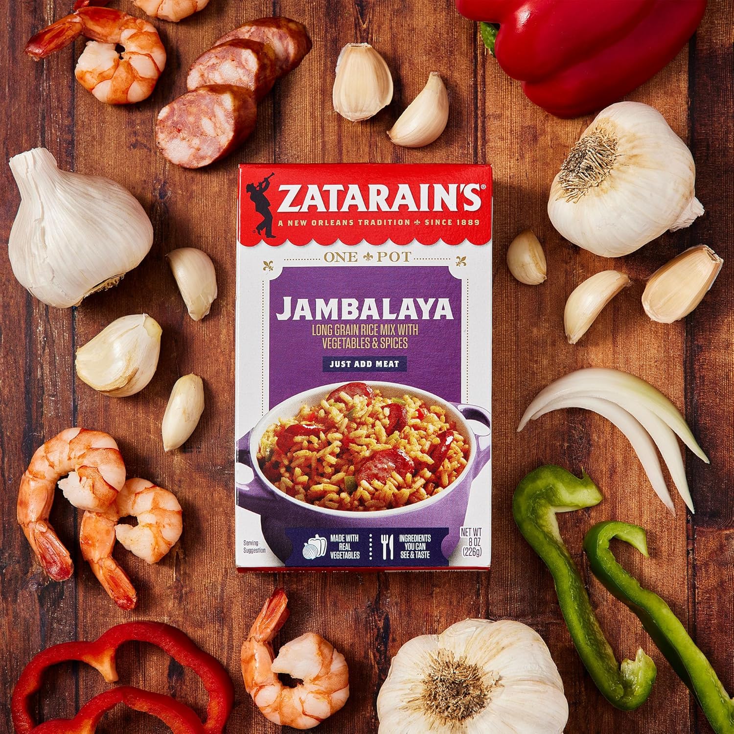 Zatarain's Jambalaya 8 oz – Mild Not Overly Spicy Family Rice Dinner for Kid Friendly Tables