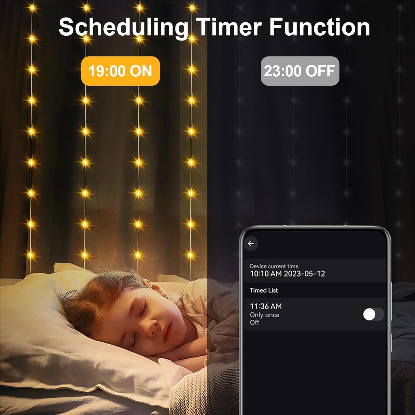 zengge app control with diy color, timer, brightness, and flicker speed adjustments