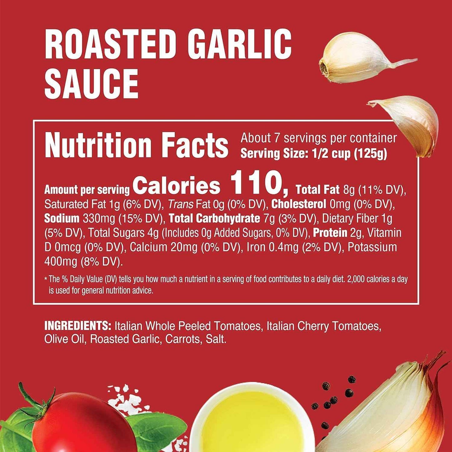 Rao's Homemade Roasted Garlic Tomato Sauce | Clean Eating Pasta Sauce with Zero Added Sugar | Wholesome Family Dinner Solution