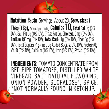 Heinz Sugar Free Tomato Ketchup – Better-For-You Condiment for Carb-Conscious Kitchens