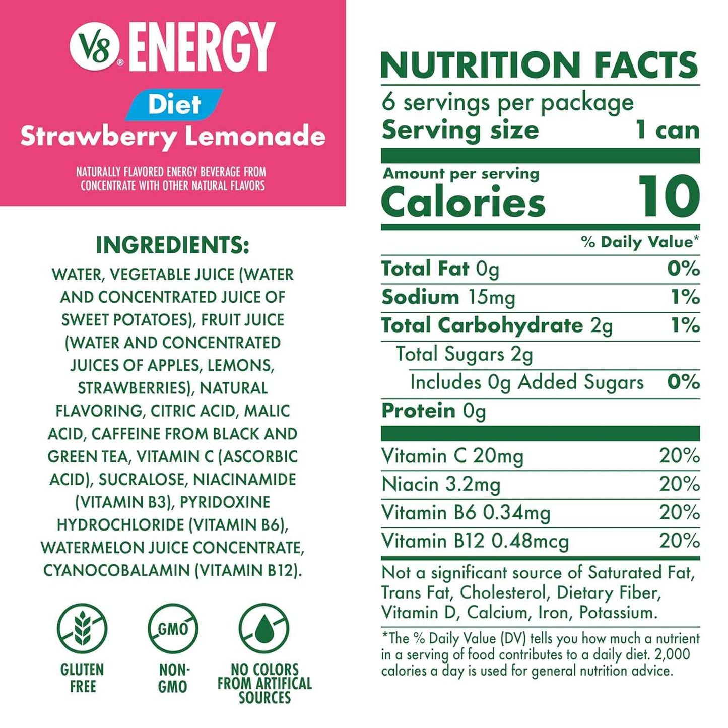 V8 +Energy Office Energy Drink Replacement – Smarter Than a Second Cup of Coffee with One Fruit and Vegetable Serving per 8 oz Can