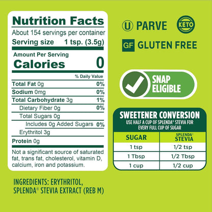 SPLENDA Stevia Zero Calorie Sweetener – Thoughtful Gift for Keto Friends Starting a New Lifestyle