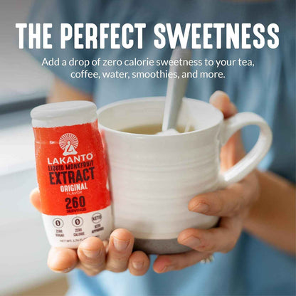Lakanto Liquid Monk Fruit Drops – Zero Calorie Sweetener for Mindful Morning Coffee Rituals, Erythritol Free
