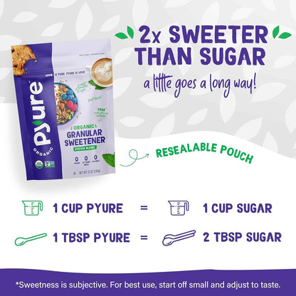 Pyure Organic Stevia Blend – Clutter-Free Pantry Swap for a Streamlined Baking Shelf