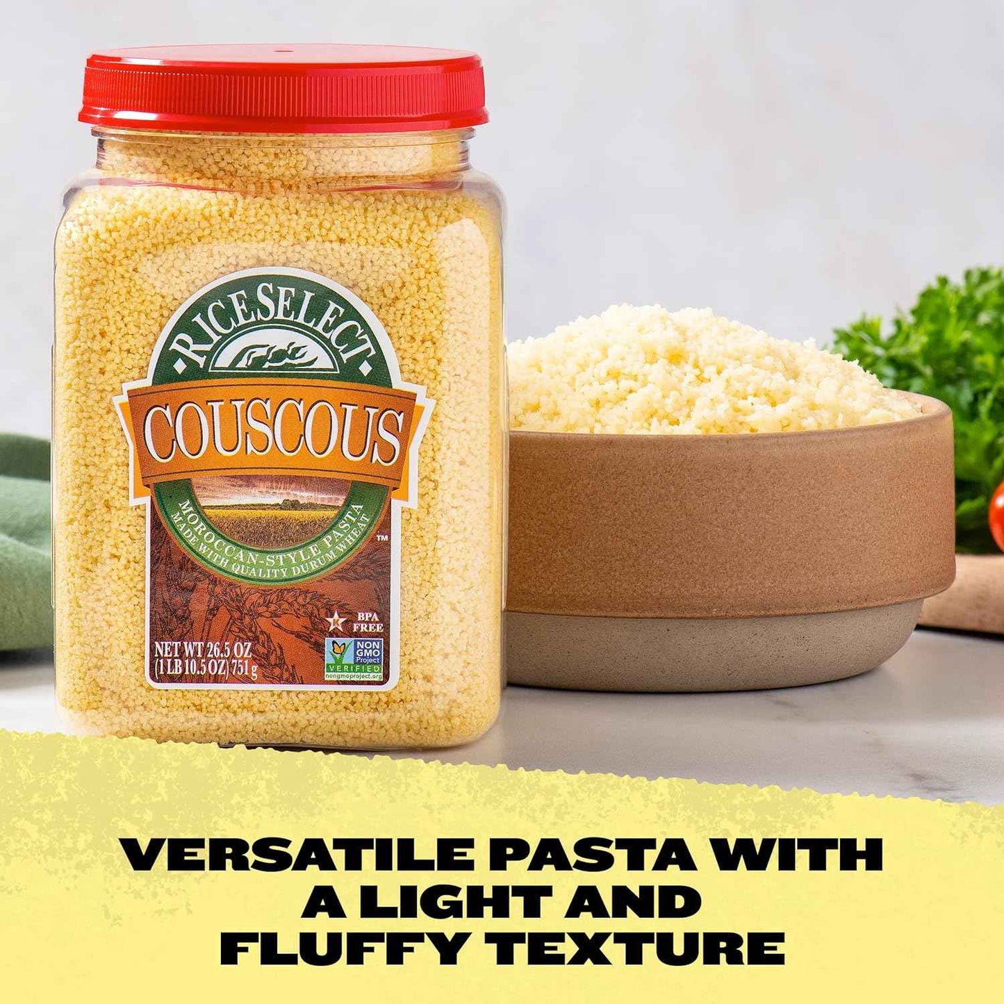 RiceSelect Couscous – Kid-Friendly Family Pasta Side for Lunchboxes and Weeknight Dinners, 5-Minute Prep